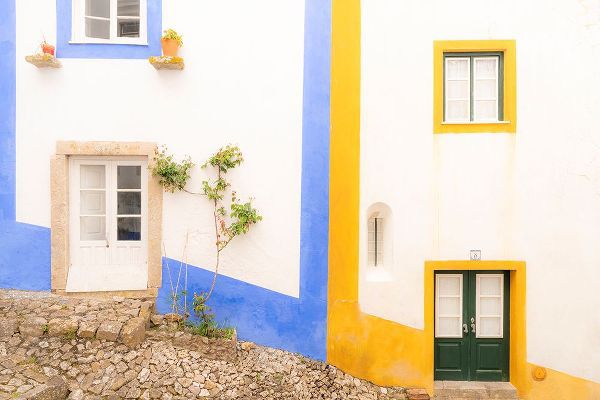 Jaynes Gallery 아티스트의 Europe-Portugal-Obidos-Colorful exterior of houses작품입니다.